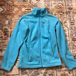 Columbia Pastel Blue Full-Zip Fleece Jacket